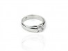 Anell d'or blanc i diamant talla brillant