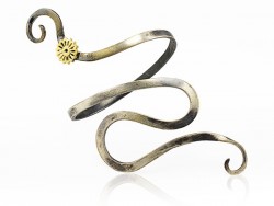 Silver bracelet and yellow gold