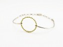 Silver bracelet and yellow gold
