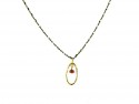 Collar d'argent, or groc i turmalina.