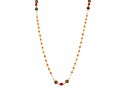 Collar argent xapat daurat cornalines i perles.