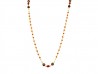Collar argent xapat daurat cornalines i perles.